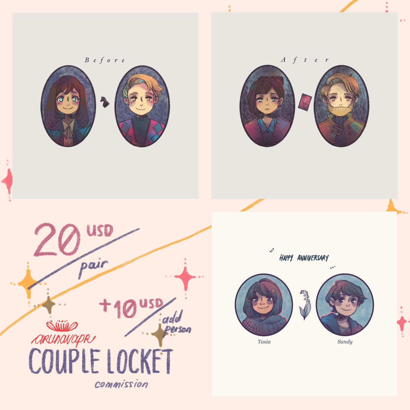 Couple Locket Commission
